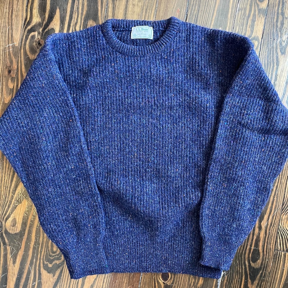 Vintage LL Bean shetland wool sweater size L